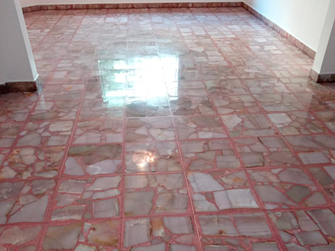 Piso de mosaico pulido y vitrificado